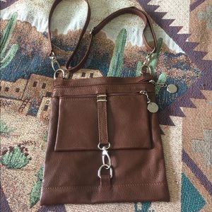 GENUINE LEATHER CROSSBODY PURSE